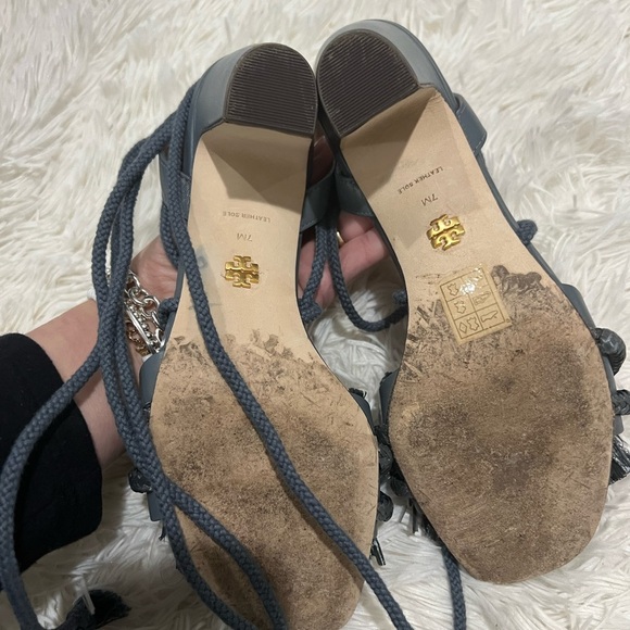 Tory Burch Women's Rope Block Heel Sandals - size 7 - Picture 3 of 8